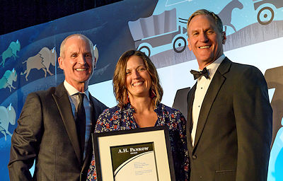 Photo of Jim Hagen, Katy Hildman and Governor Dennis Daugaard