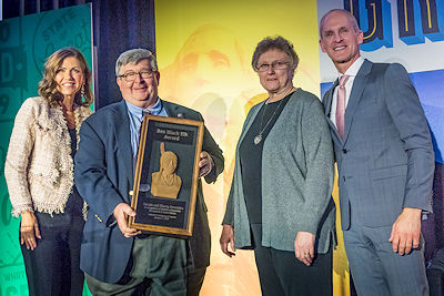 Photo of Jim Hagen, Dennis Povondra, Sherry Povondra, and Governor Kristi Noem