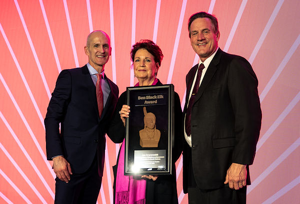 Photo of Secretary Hagen, Jan Grunewaldt and Lt. Gov. Rhoden