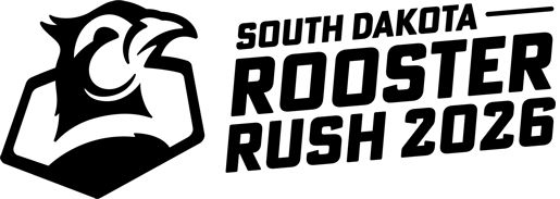 South Dakota Rooster Rush 2026 horizontal logo with year
