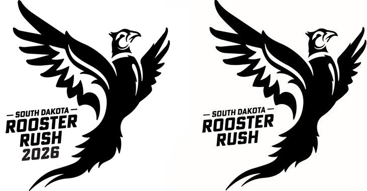 South Dakota Rooster Rush 2026 flying logo