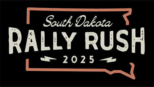 South Dakota Rally Rush 2025 logo with black background