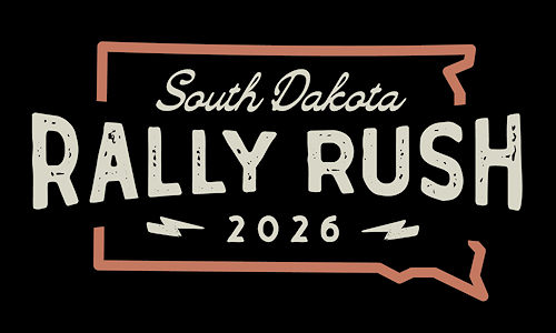 South Dakota Rally Rush 2026 logo on black background