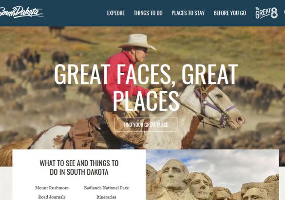 TravelSouthDakota.com homepage