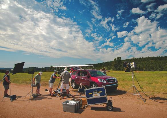 Film crew in South Dakota