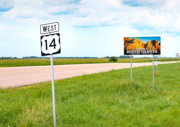 road signs in South Dakota